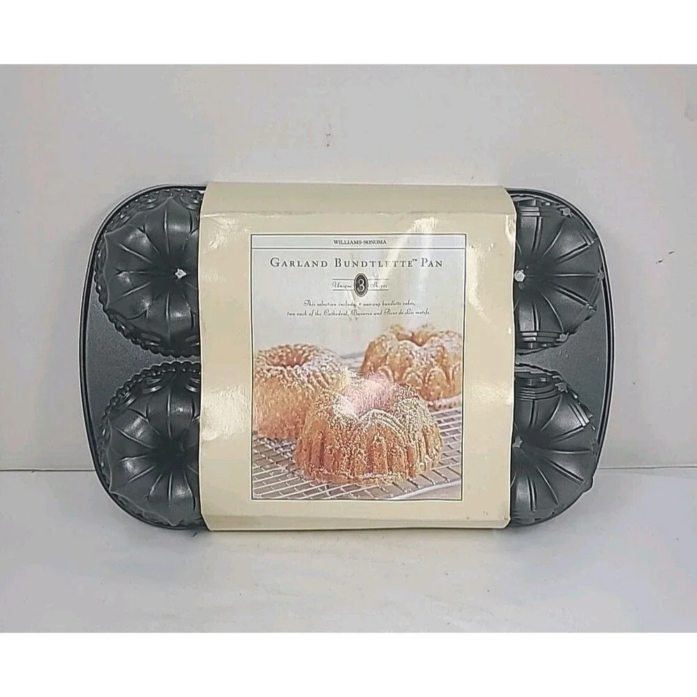 Williams-Sonoma Garland Bundtlette Pan 6 One-cup New